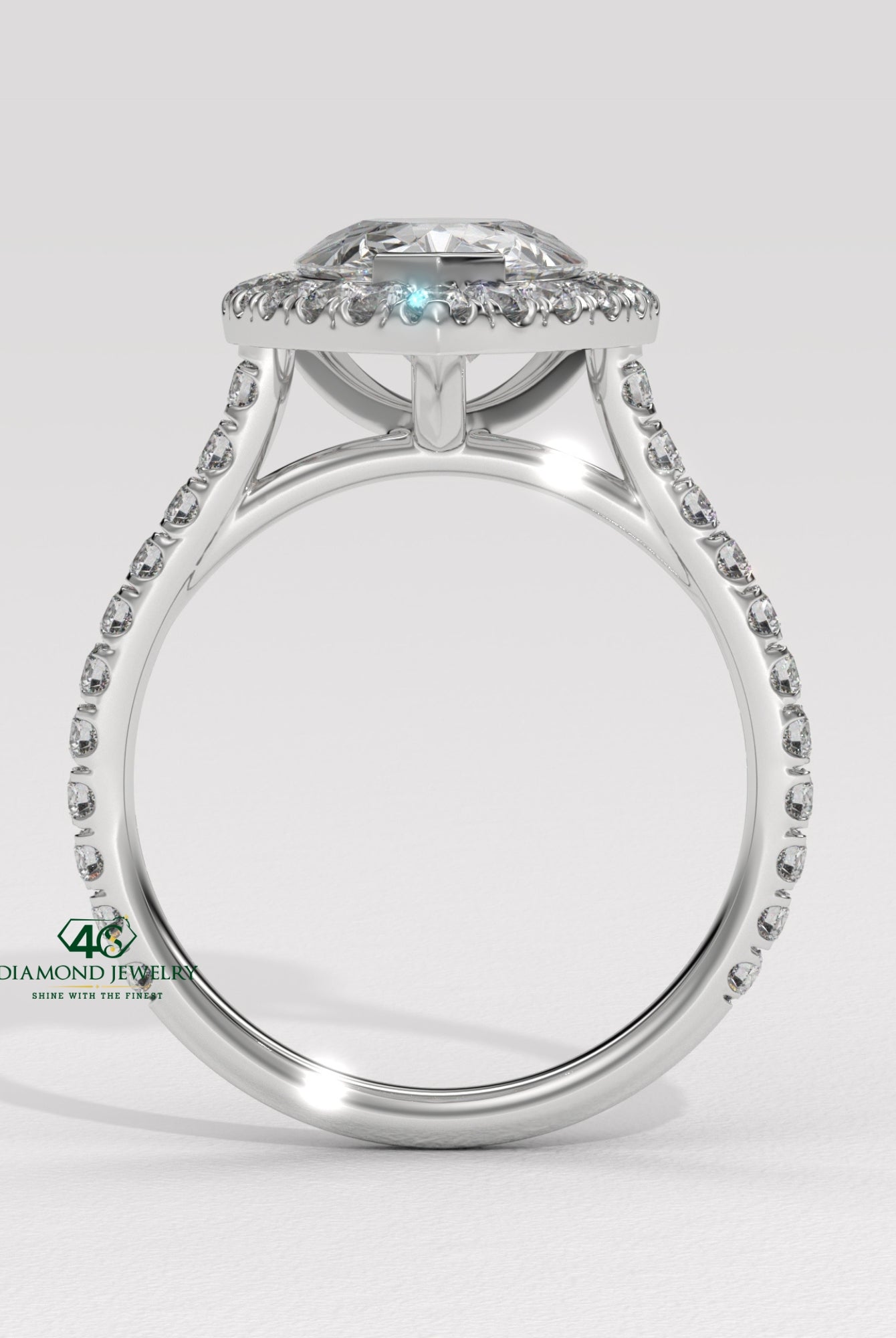 dainty pear shaped diamond ring, elegant pear diamond ring, pear shaped ring for her, pear cut diamond with side stones, pear diamond three stone ring