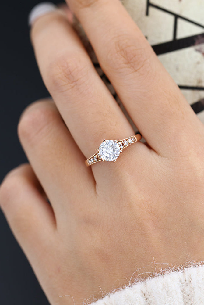 round-shaped-moissanite-solitaire-engagement-ring