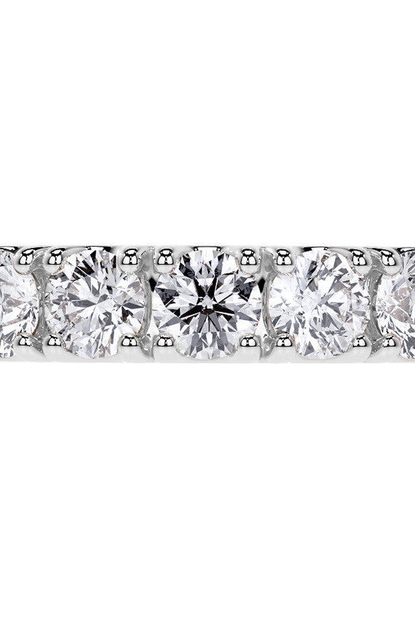 Round Cut Moissanite Diamond Split Prong Eternity Wedding Band