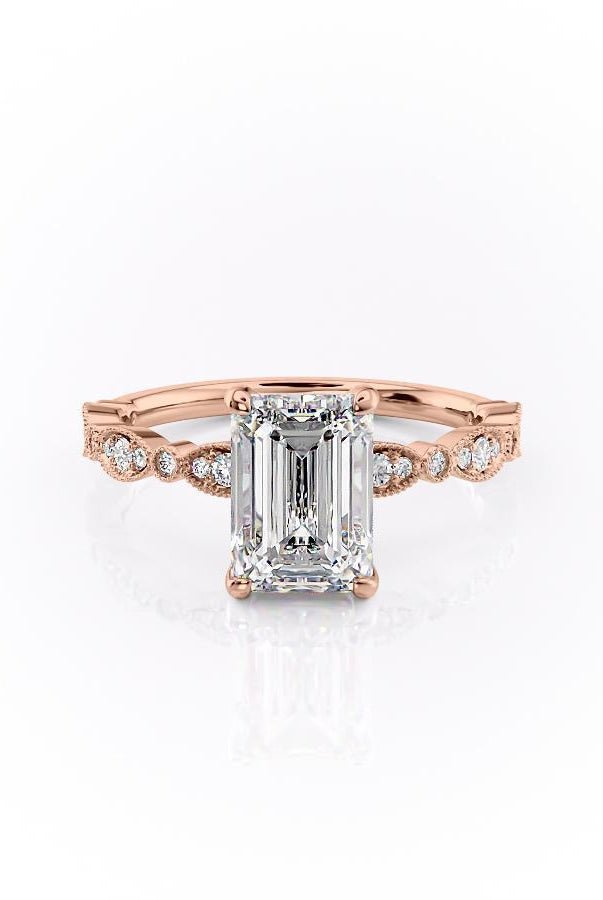 emerald-solitaire-pave-setting-moissanite-engagement-ring