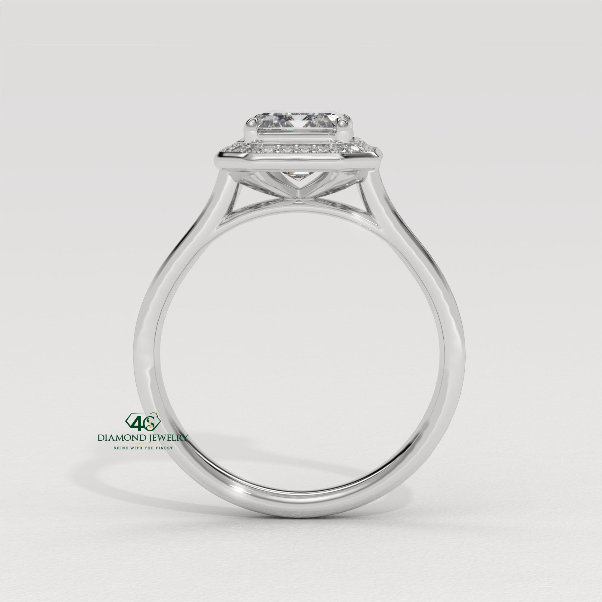 emerald cut diamond engagement ring, emerald diamond ring, gold emerald cut ring, white gold emerald diamond ring