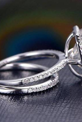 radiant-cut-halo-style-moissanite-bridal-ring-set
