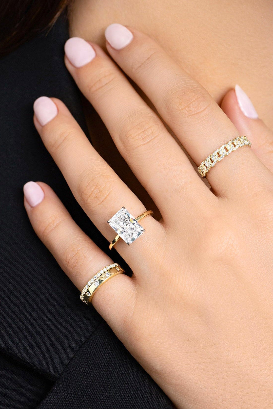 2.50mm Round Cut Moissanite Flush Set Diamond Wedding Band