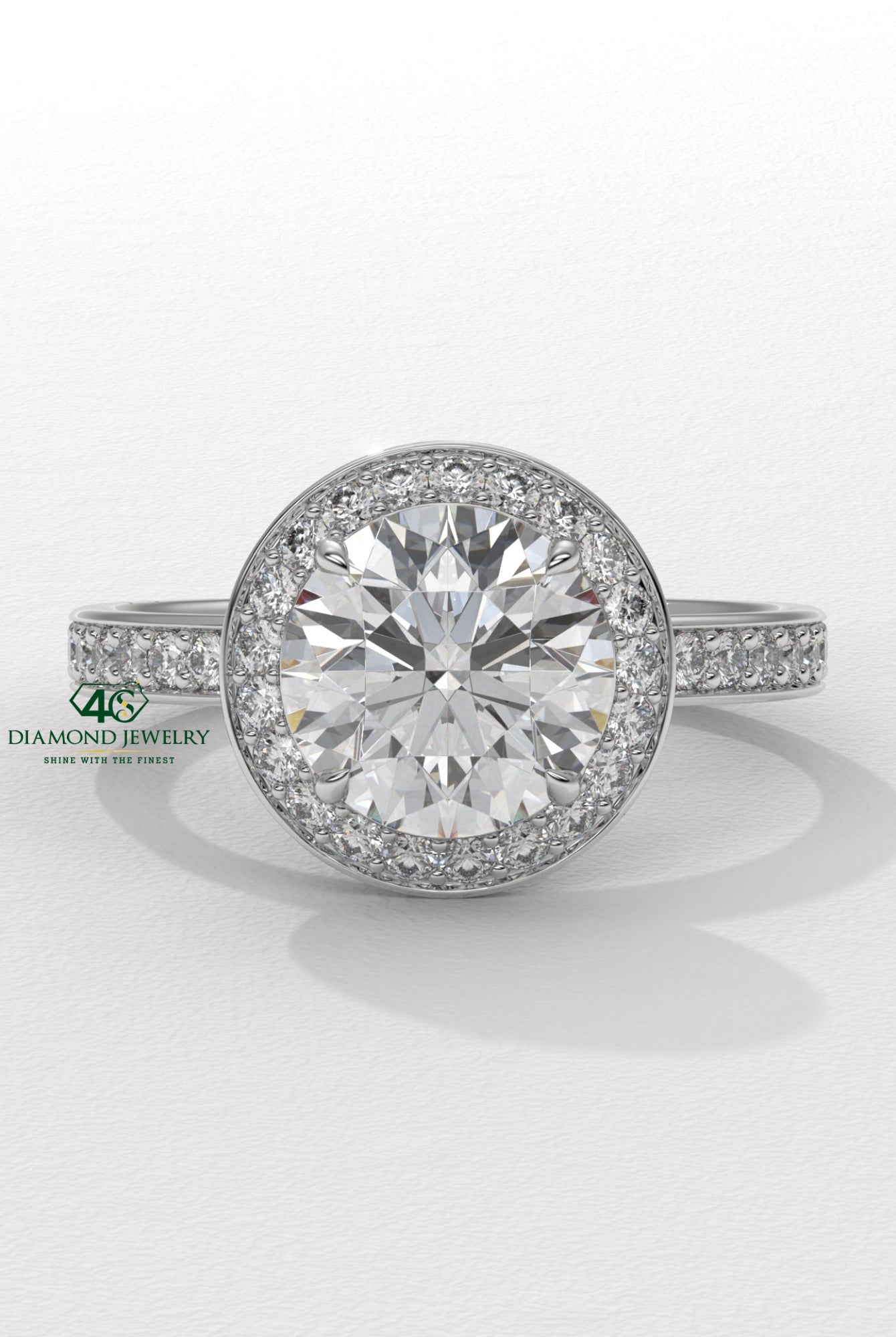 round cut diamond engagement ring, gold round diamond ring, round brilliant diamond ring, 14k gold engagement ring, round diamond solitaire ring
