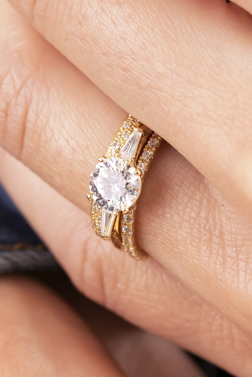 Affordable moissanite jewelry sets
