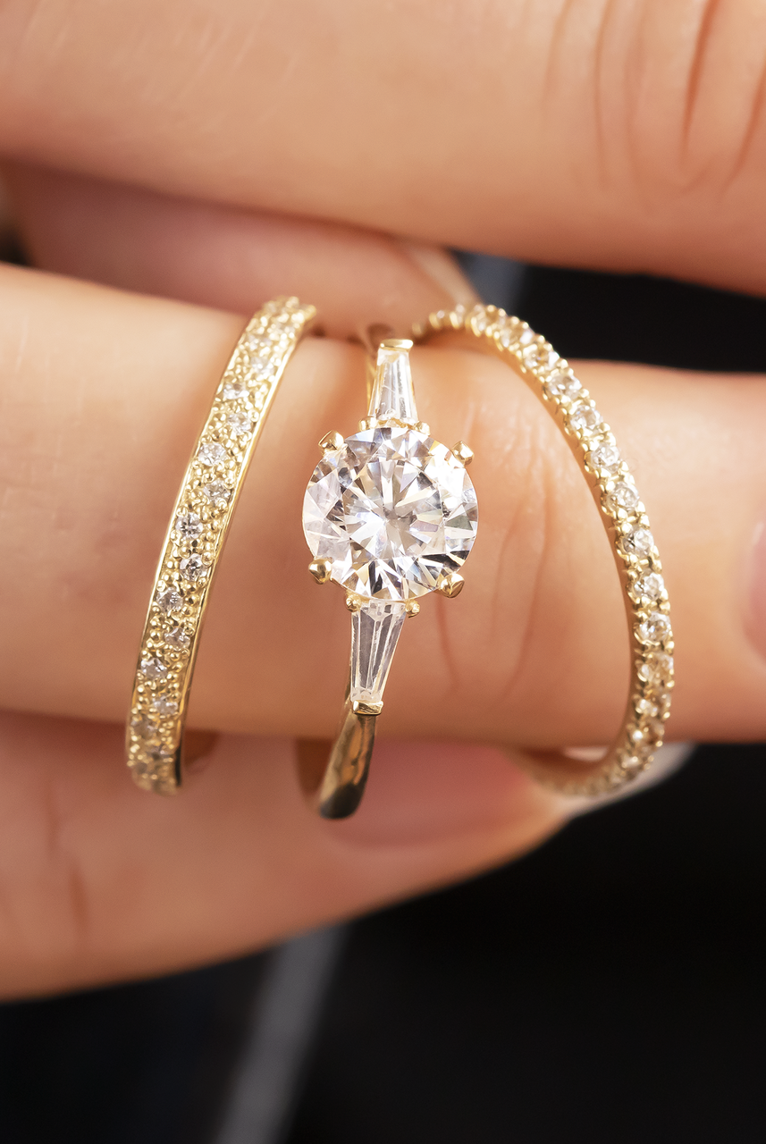 Moissanite jewelry sets with warranty
