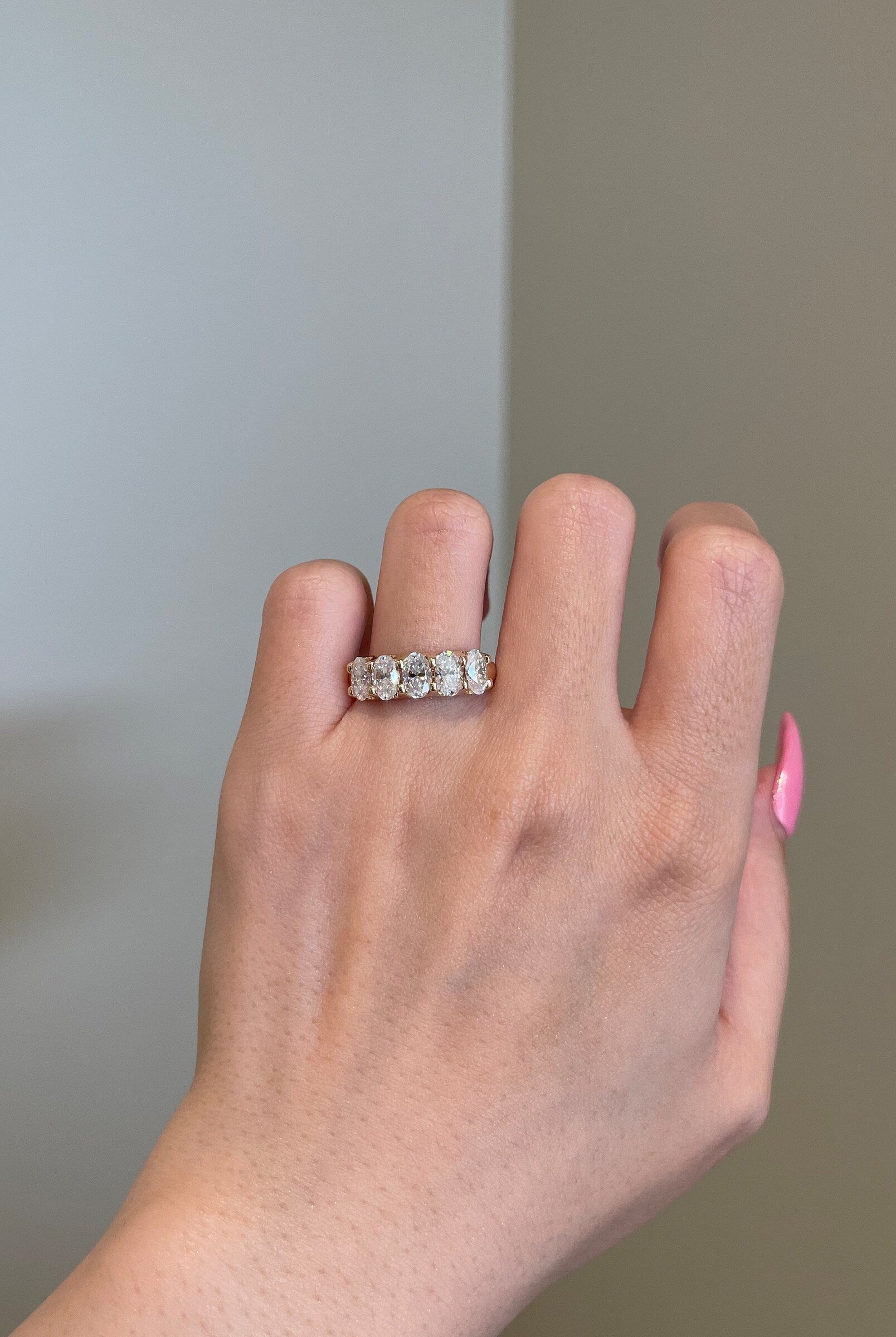2-50-tcw-oval-shaped-moissanite-five-stones-wedding-band