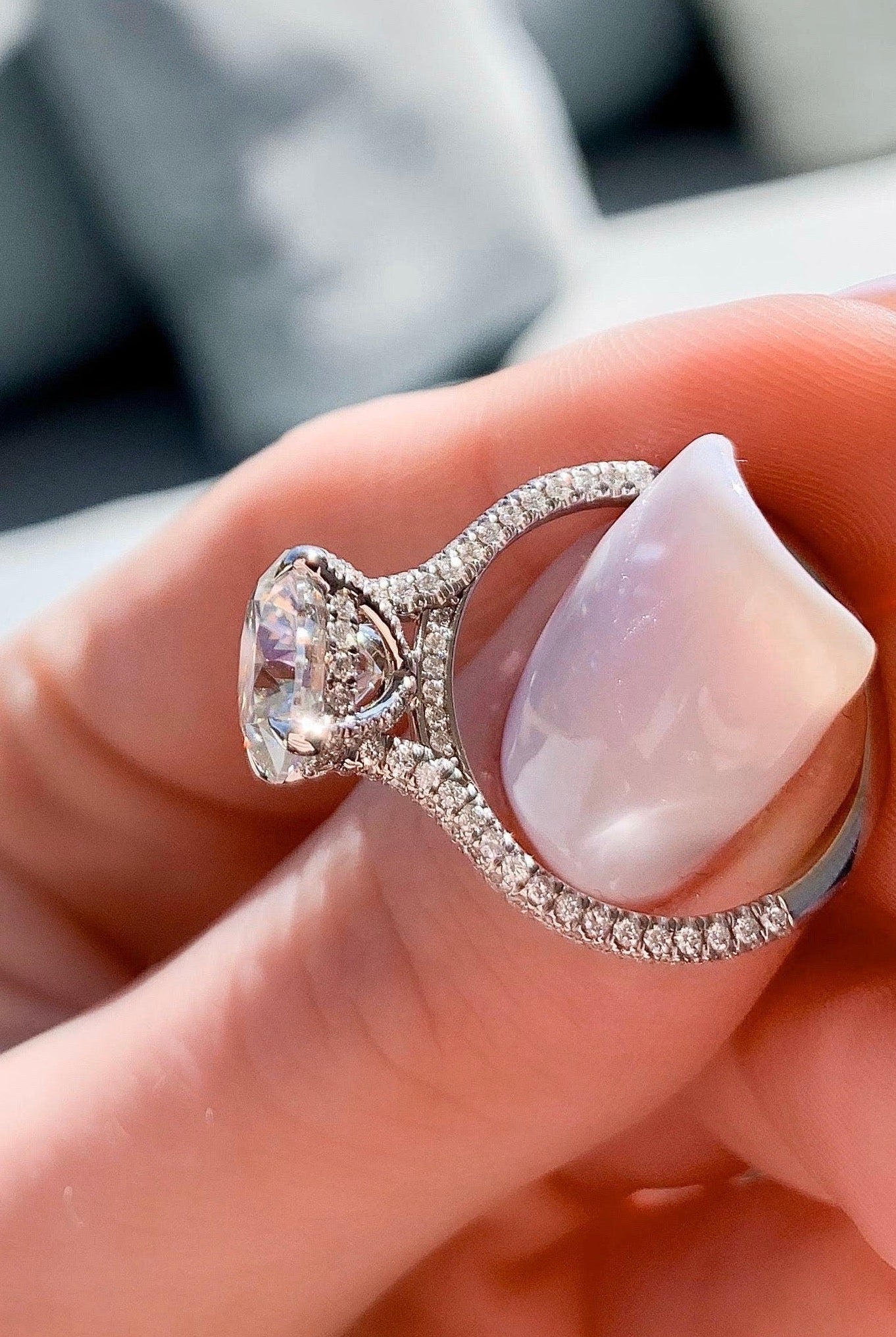 moissanite ring transformation