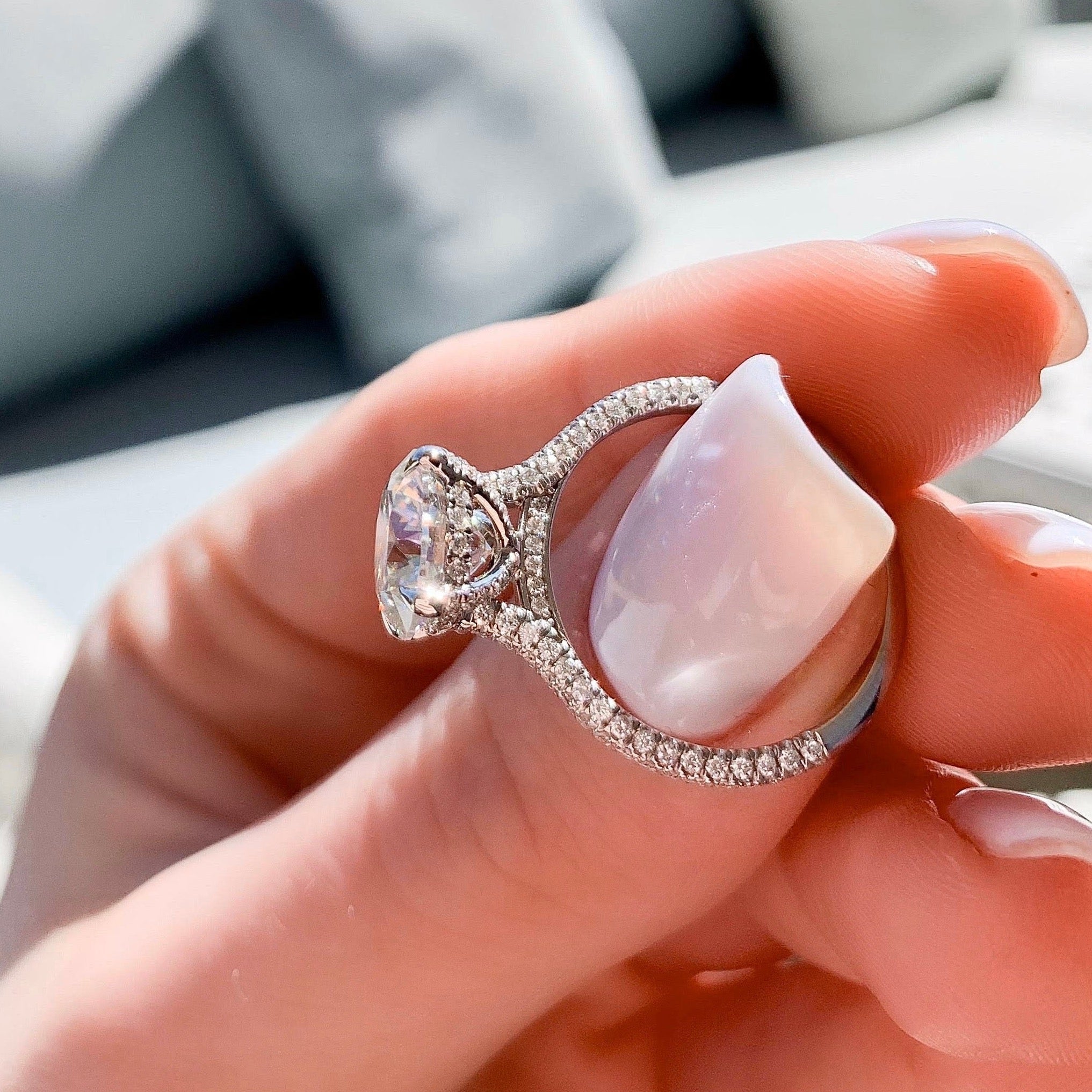 moissanite ring transformation