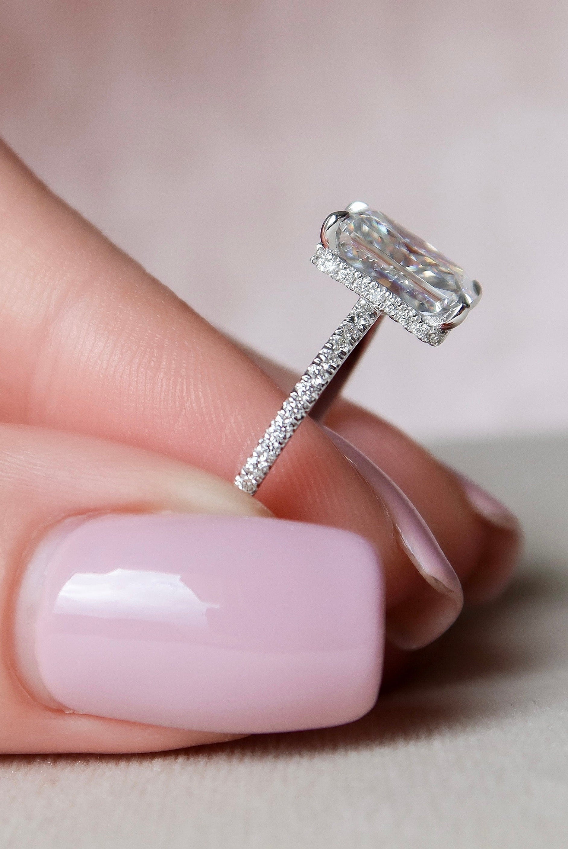 Moissanite engagement rings with installment plans