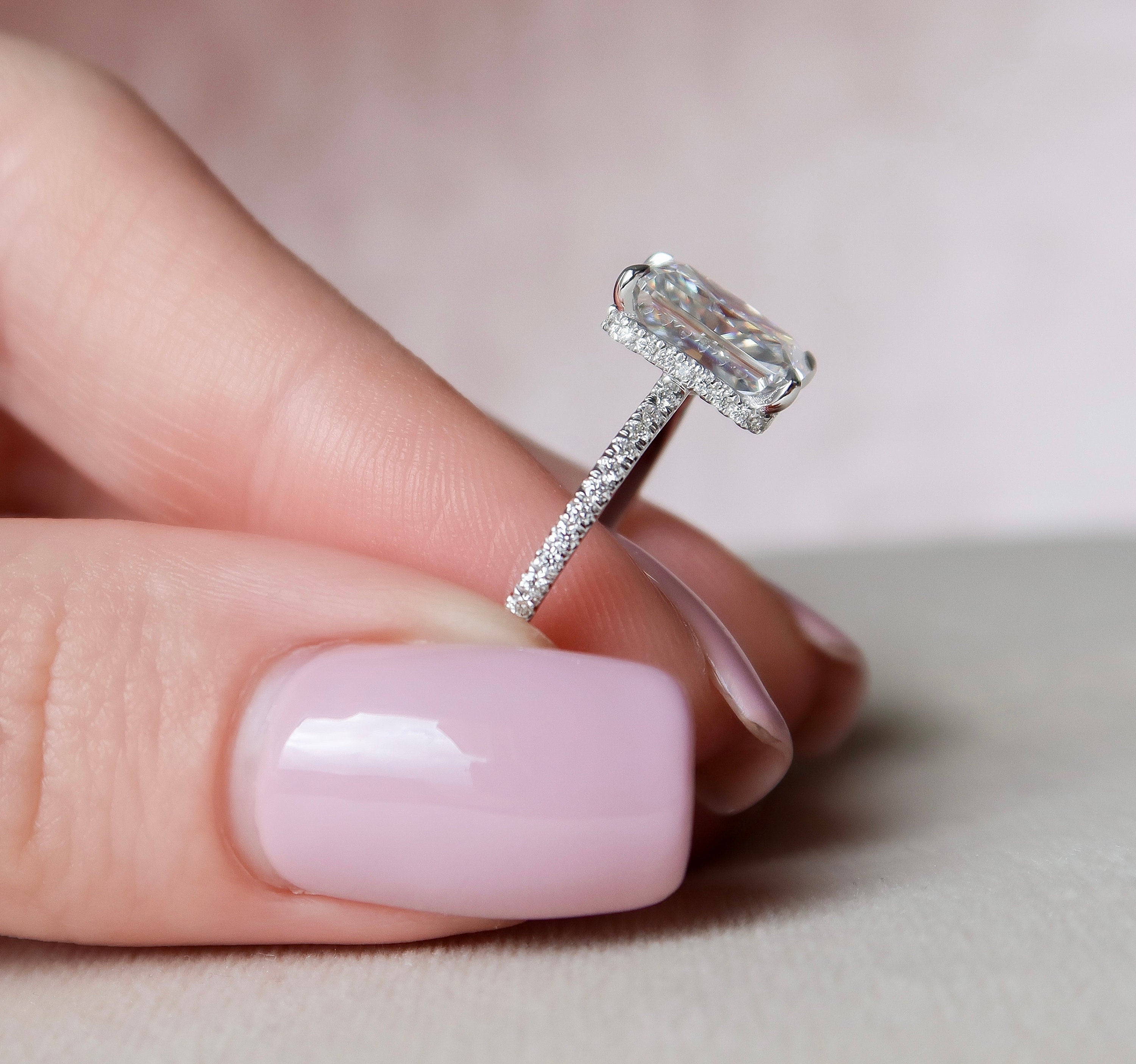 Moissanite engagement rings with installment plans