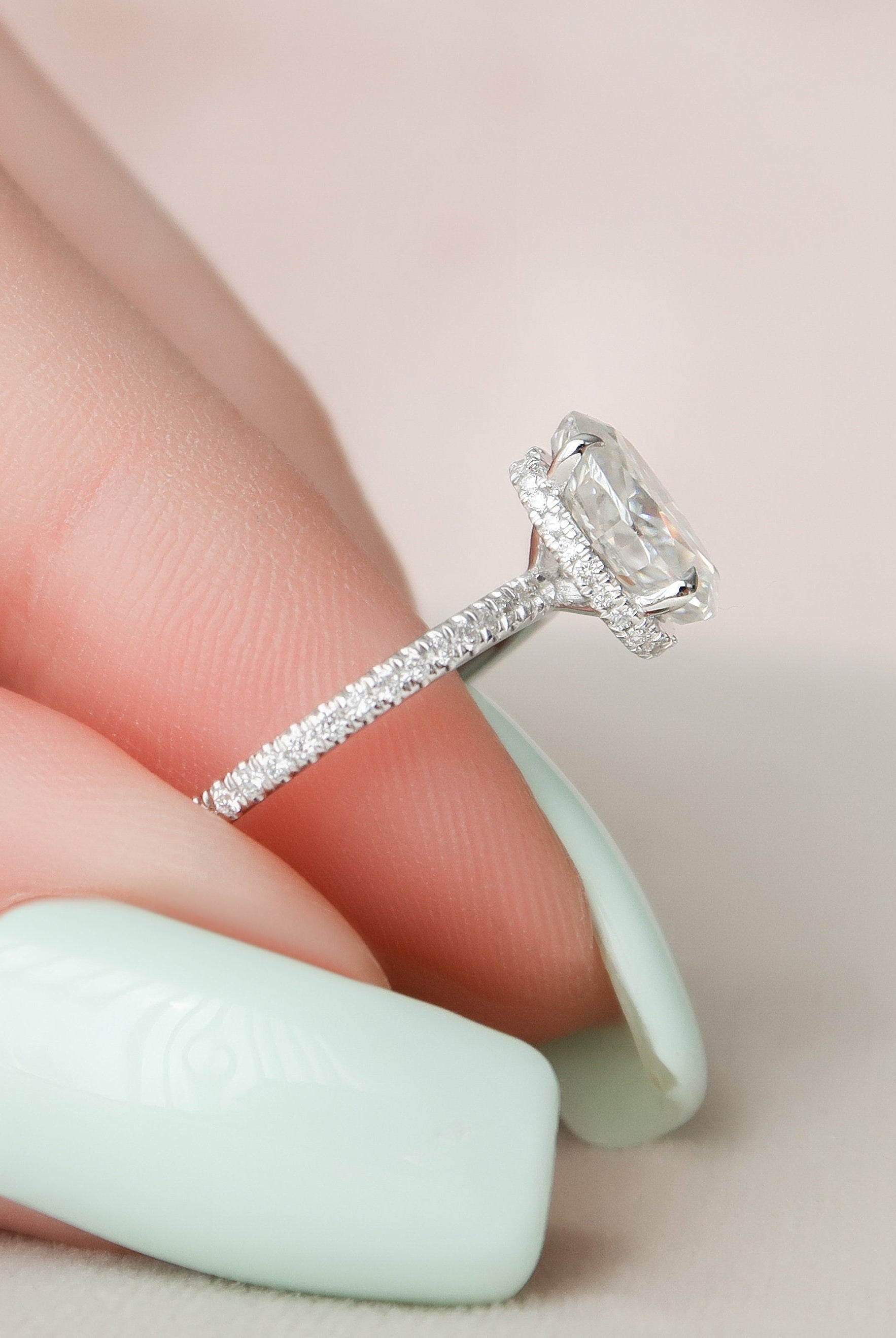 Moissanite anniversary jewelry