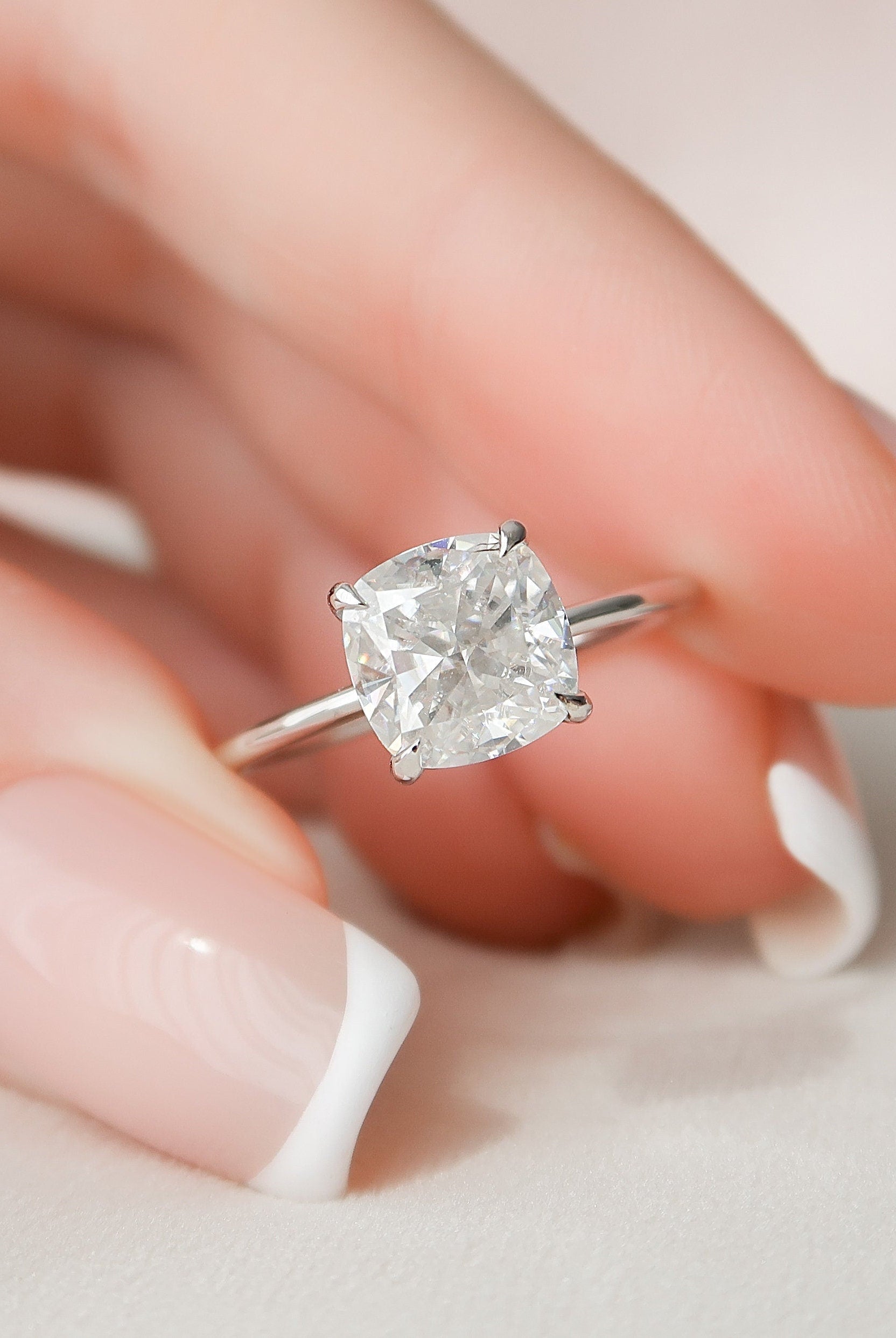 Moissanite birthstone rings