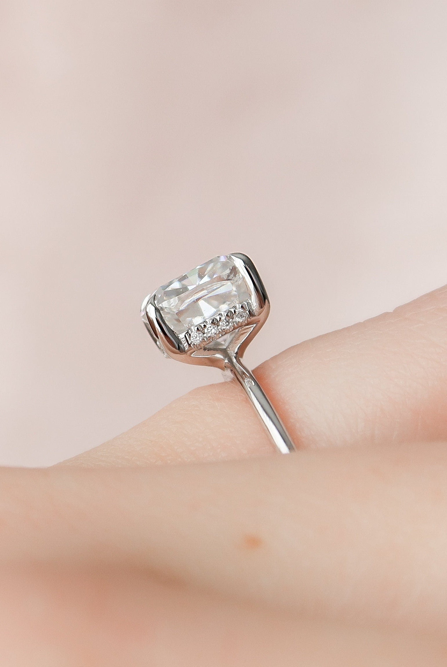 Moissanite anniversary rings