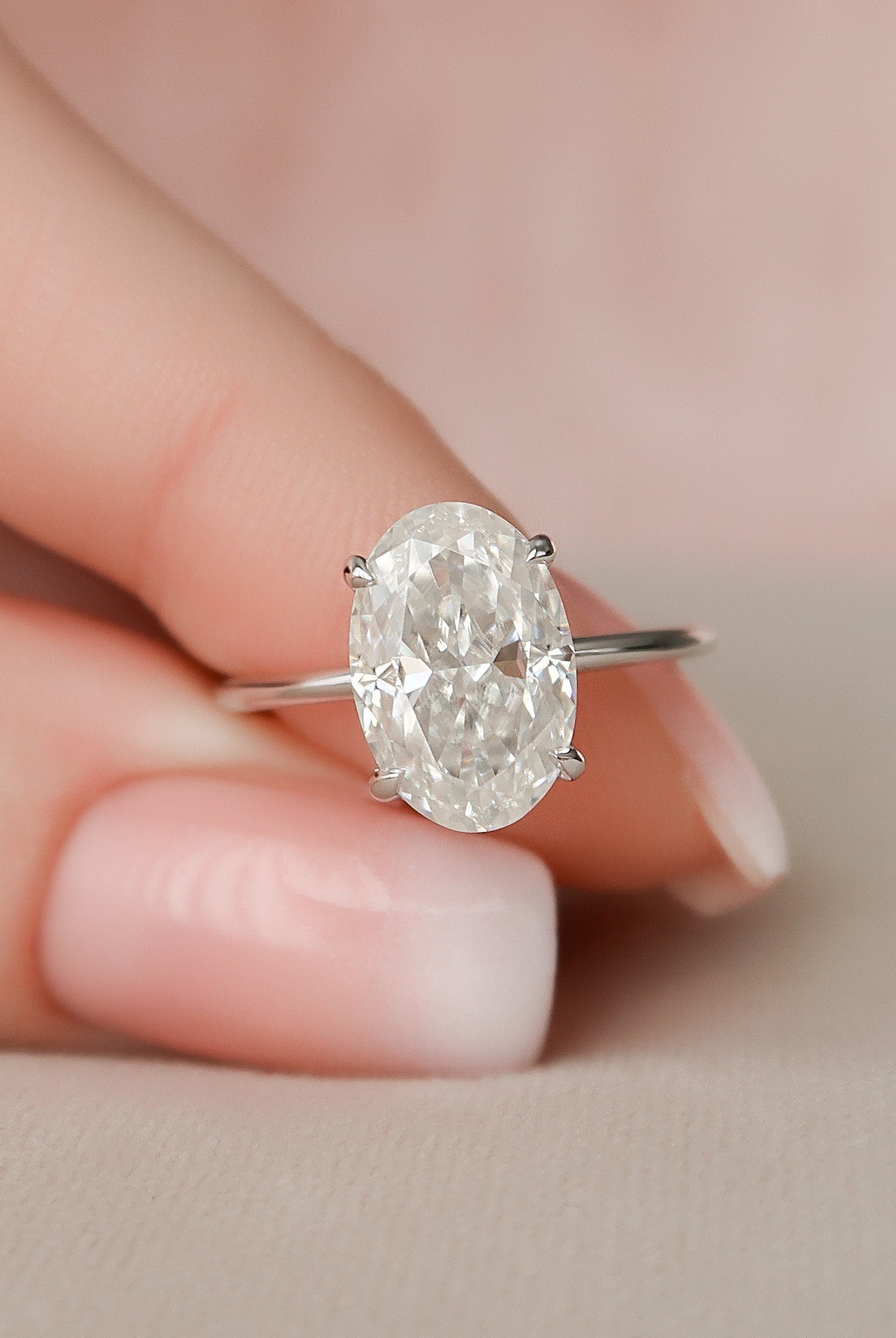 Bezel set gemstone engagement ring