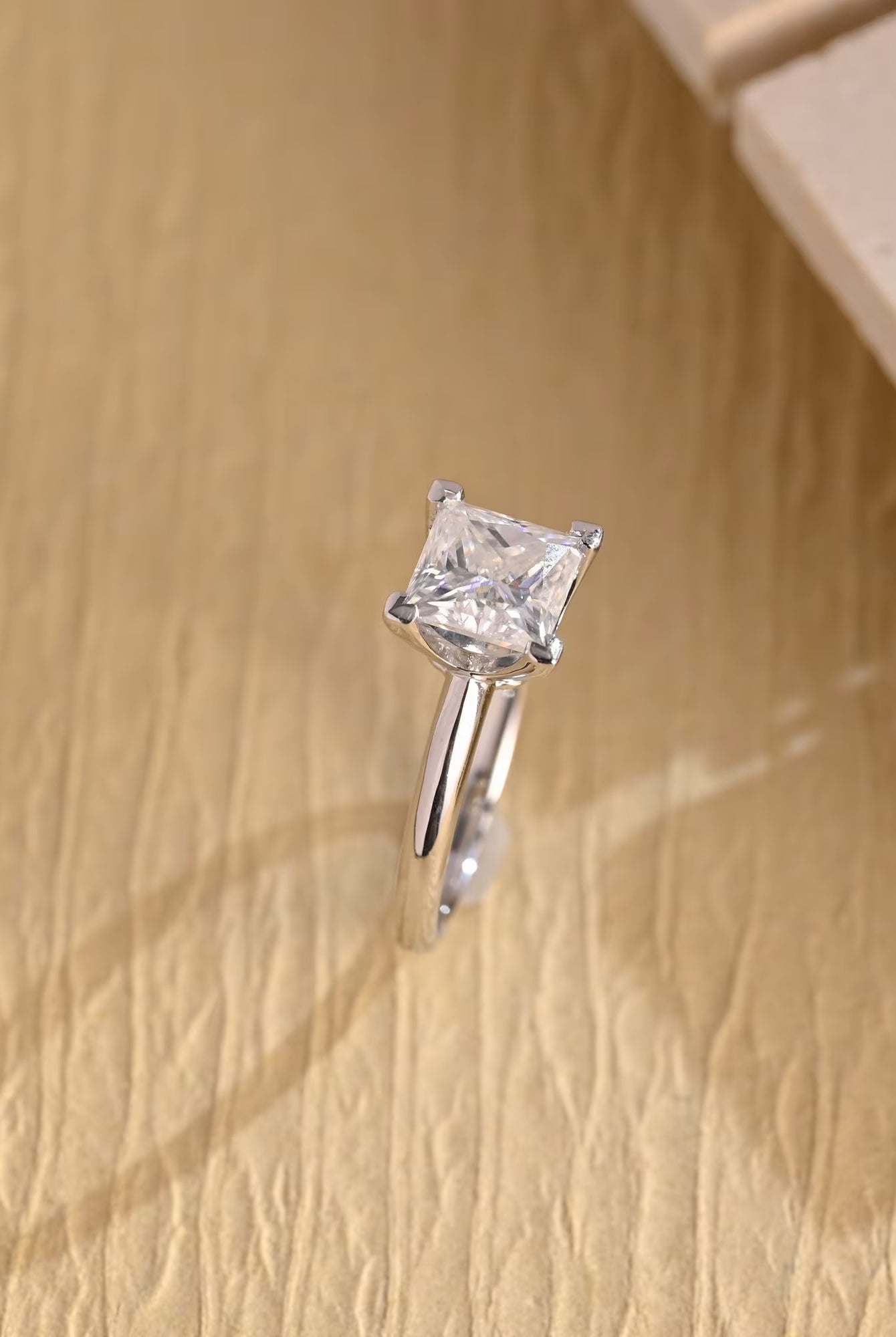 Diamond Solitaire Moissanite Ring