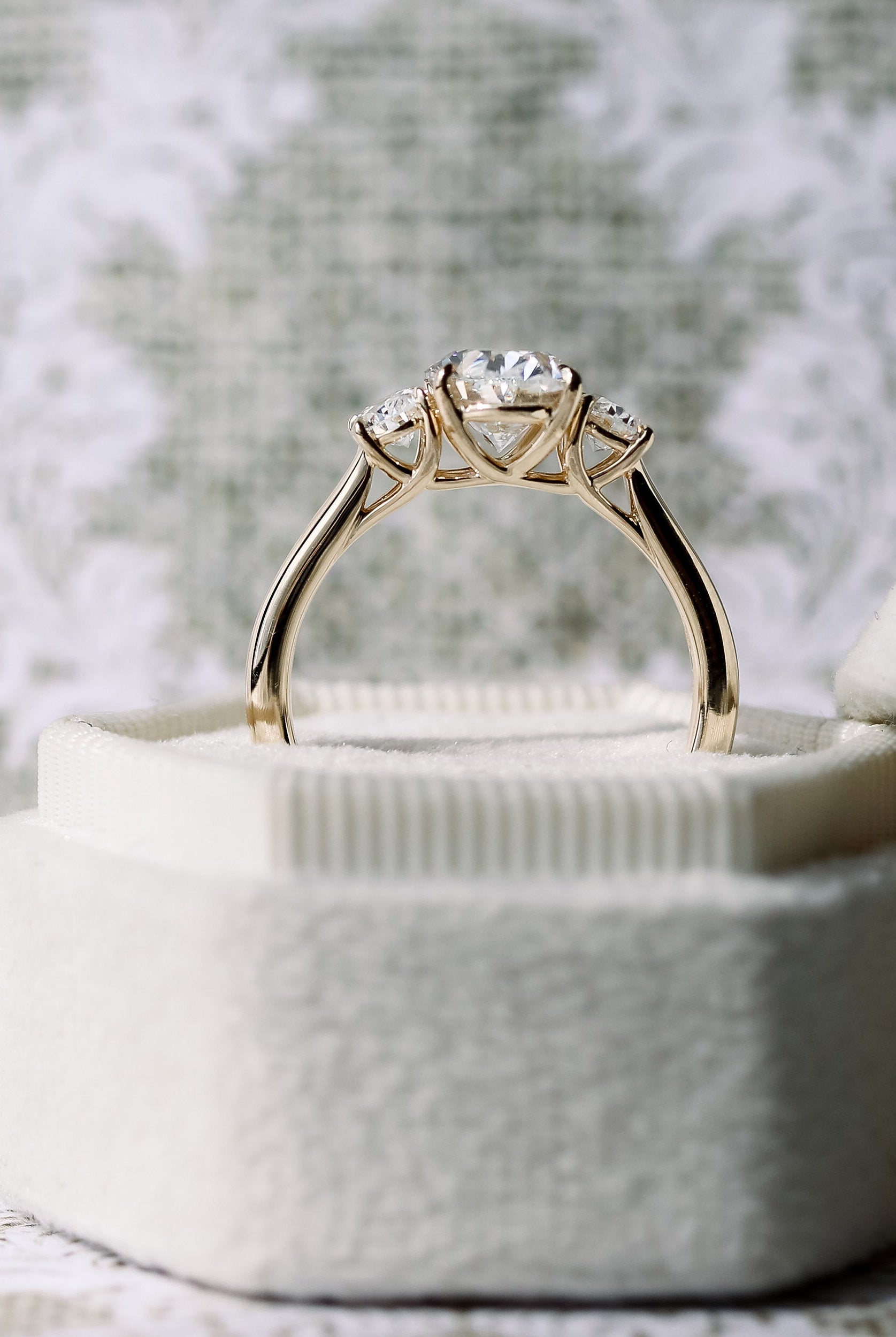 1.50CT Oval Three Stone Moissanite Diamond Solitaire Engagement Ring For Women