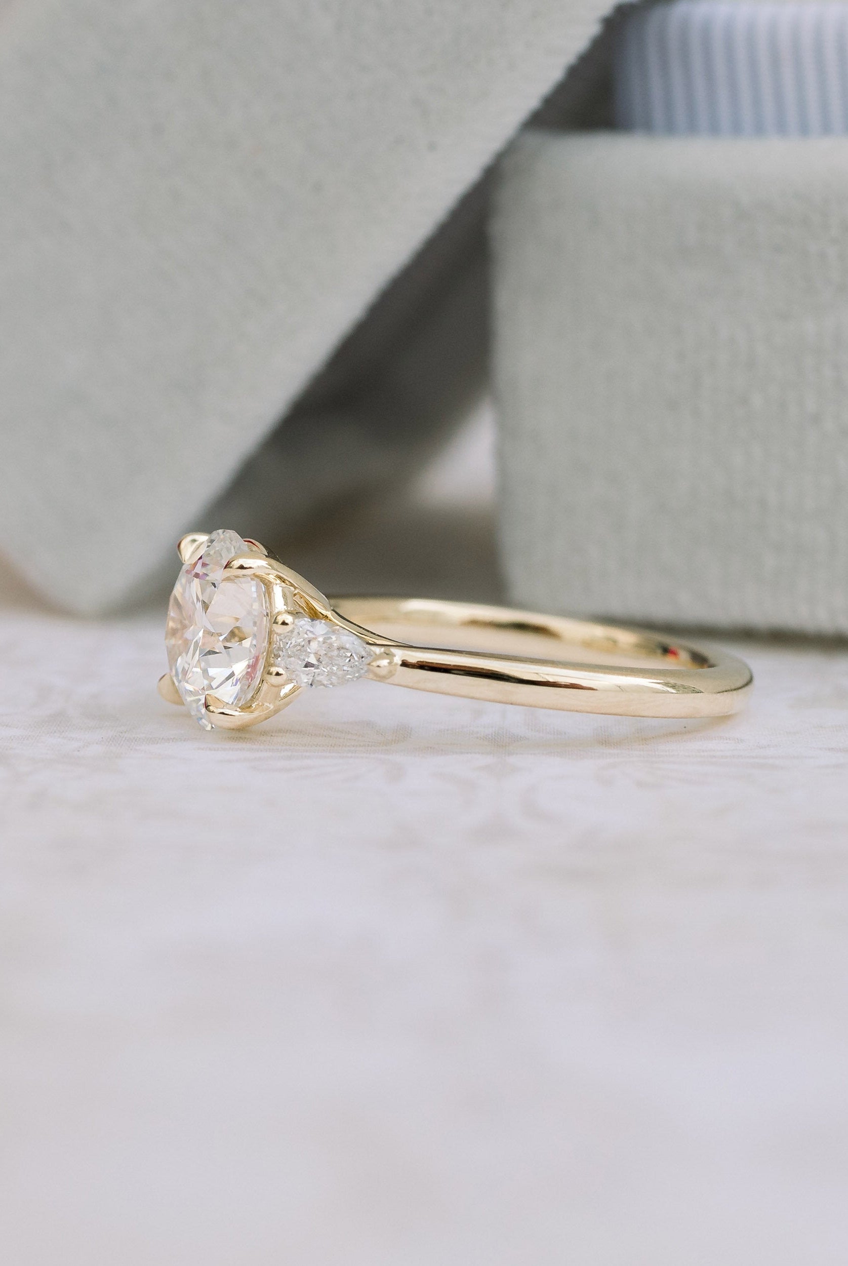 Round Moissanite Engagement Ring
