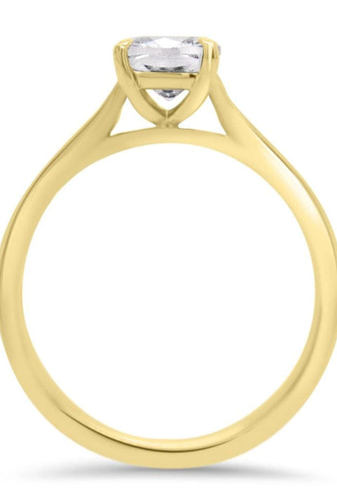 Cushion Cut Solitaire Diamond Moissanite Engagement Ring For Women