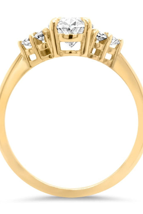 Oval Cut Diamond Cluster Moissanite Engagement Ring For Women