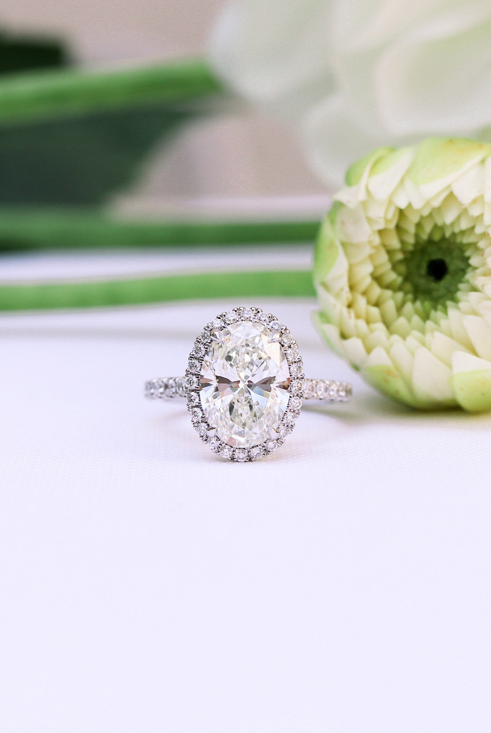 Oval Cut Moissanite Ring