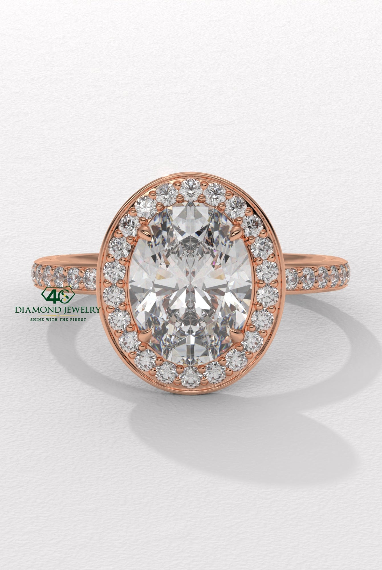 oval cut diamond ring setting, oval diamond prong setting, luxury oval diamond ring