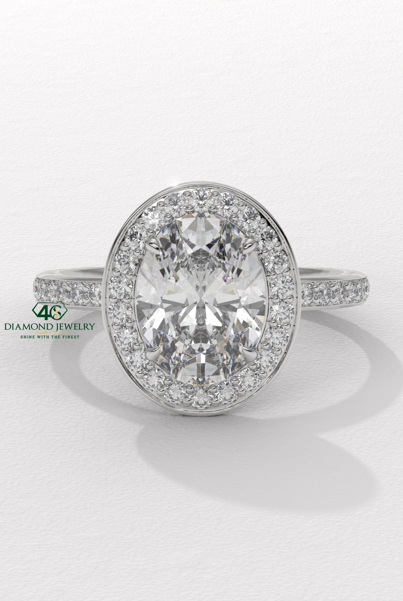 oval diamond three stone ring, oval cut diamond ring setting, oval diamond prong setting, luxury oval diamond ring