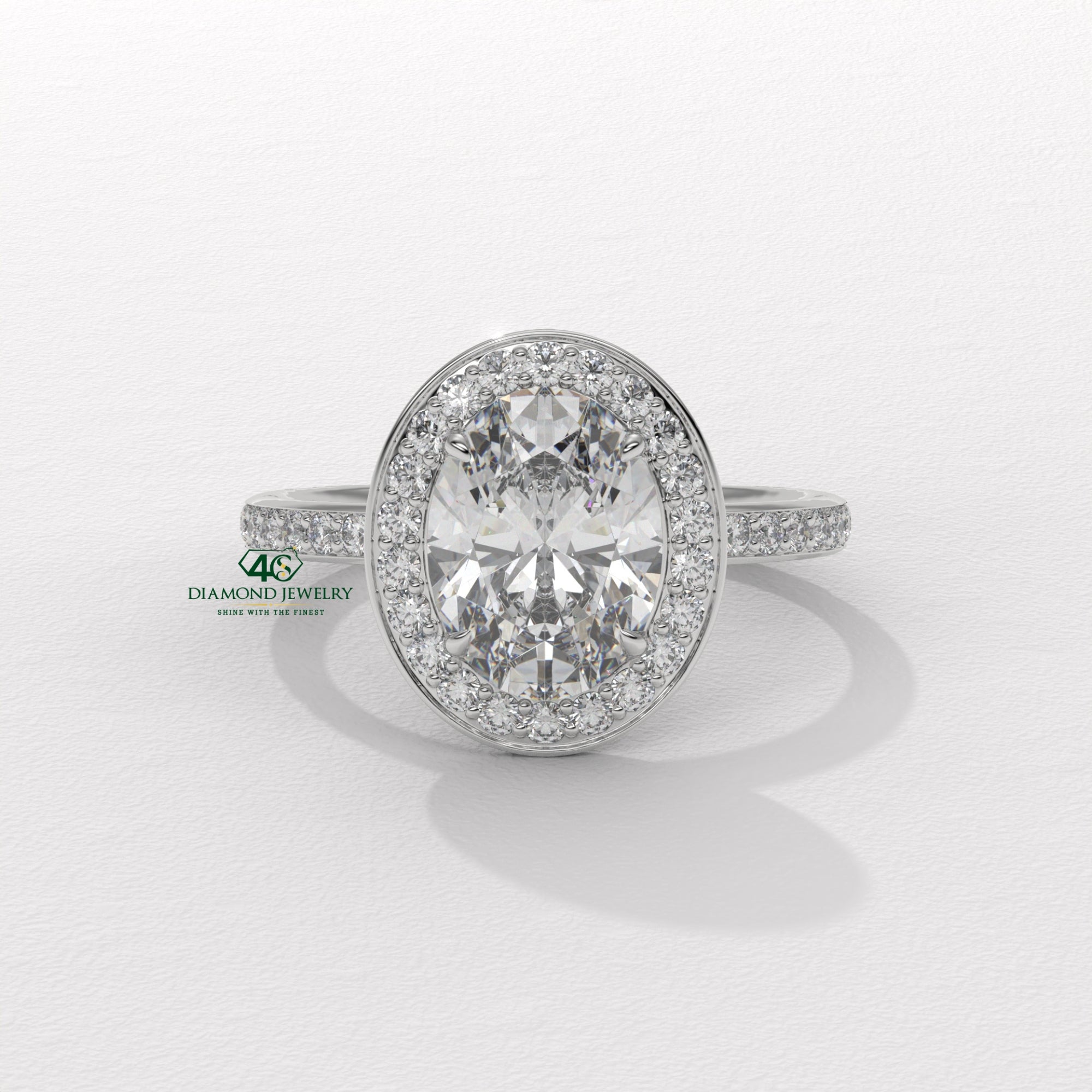 oval diamond three stone ring, oval cut diamond ring setting, oval diamond prong setting, luxury oval diamond ring