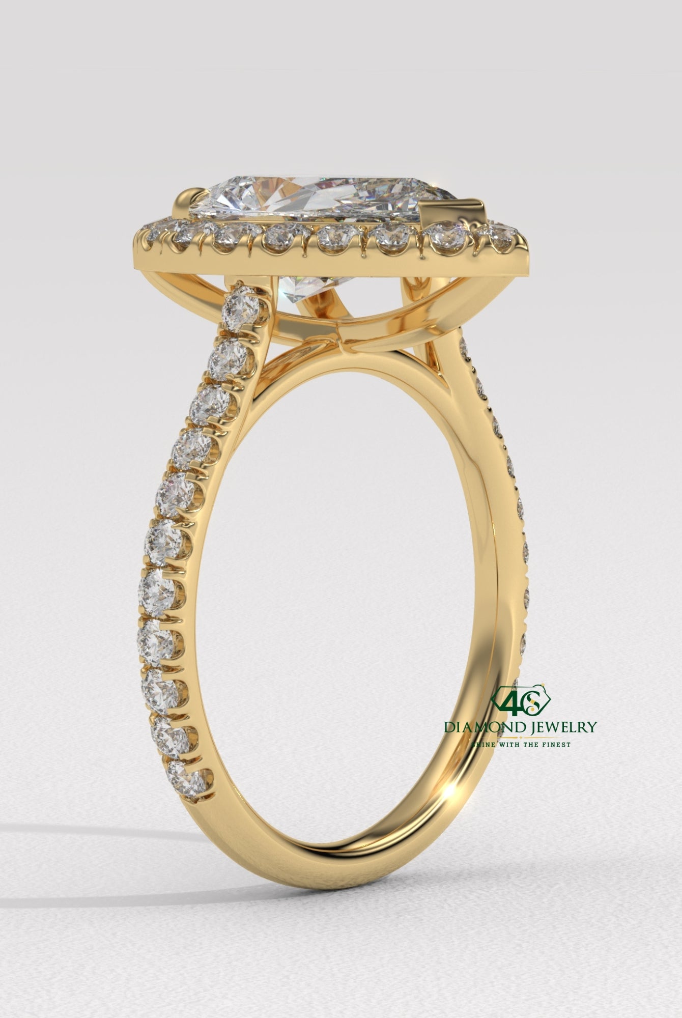 elegant pear diamond ring, pear shaped ring for her, pear cut diamond with side stones, pear diamond three stone ring