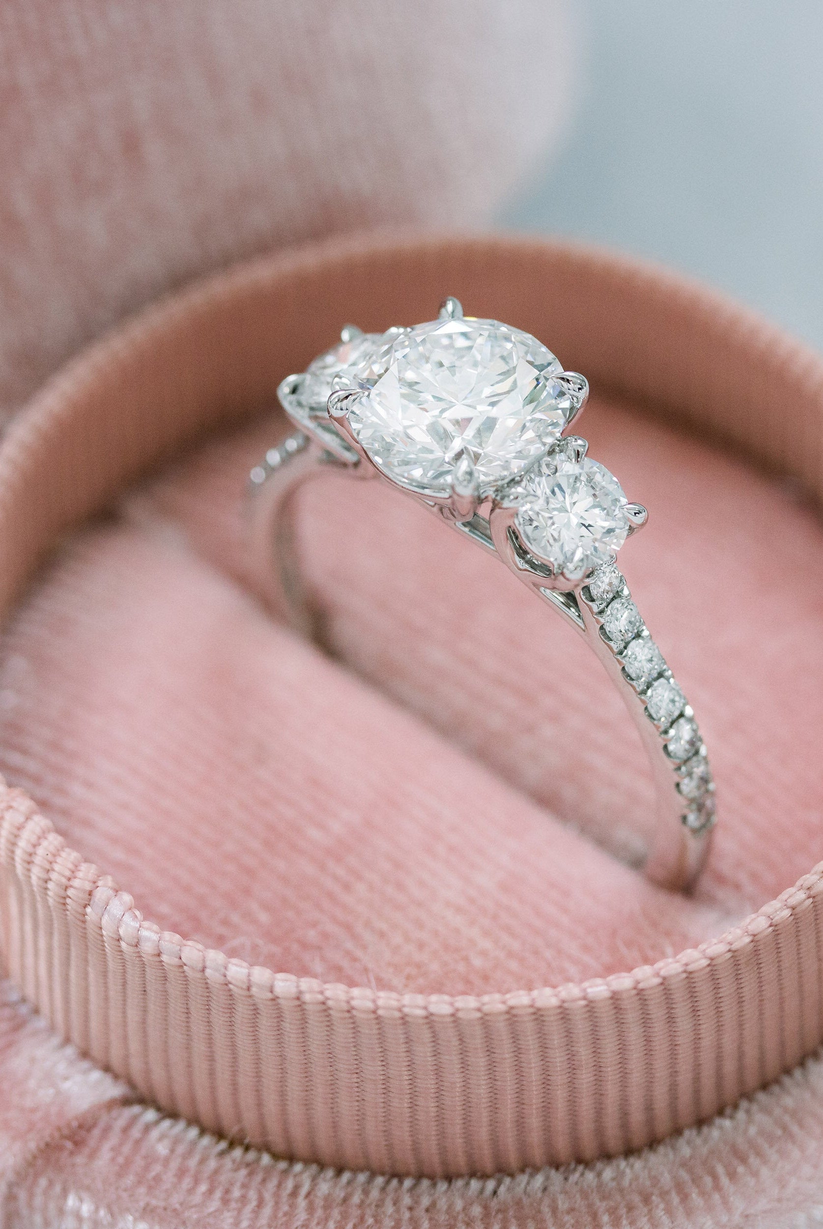 Round Moissanite Engagement Ring