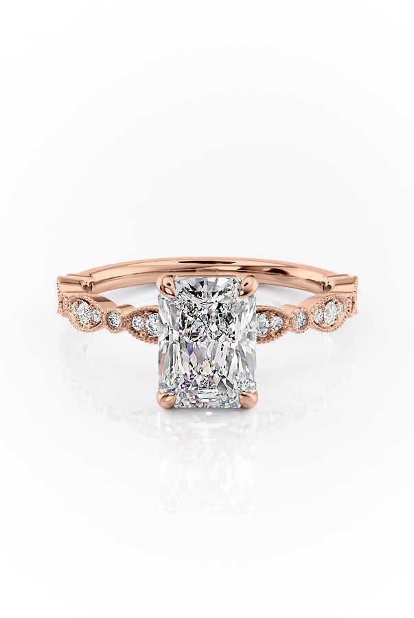radiant-milgrain-style-moissanite-engagement-ring