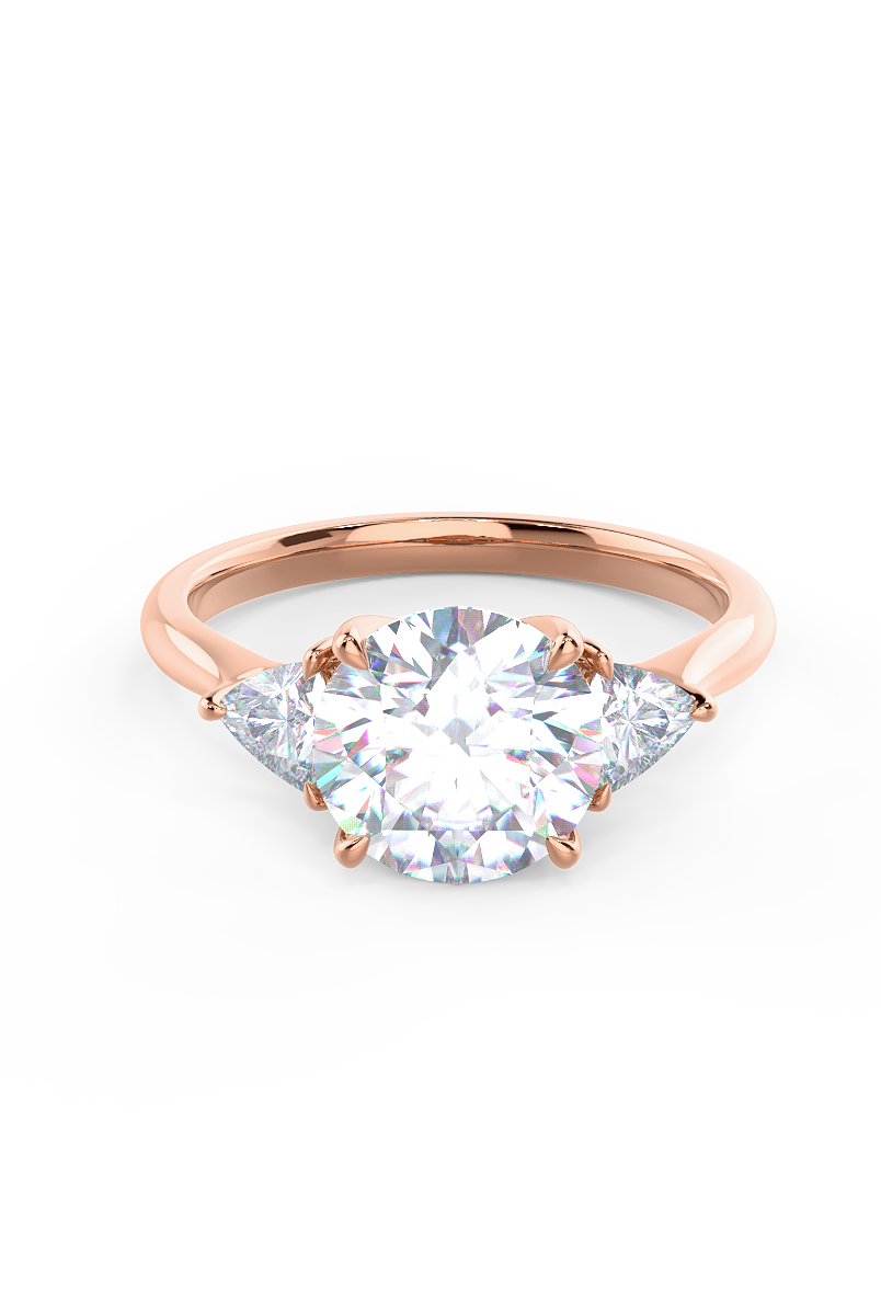 2.0CT Round Three Stone Moissanite Diamond Solitaire Engagement Ring For Women
