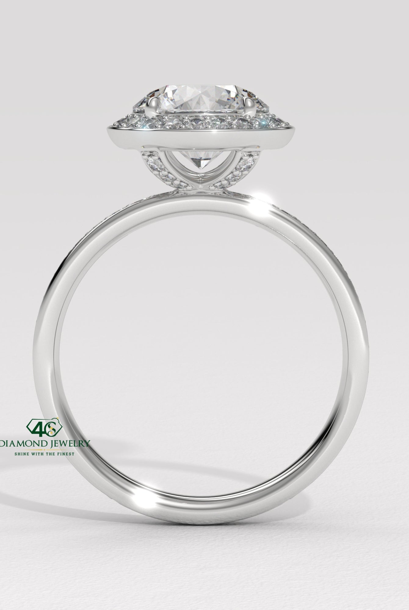 elegant round diamond ring, round diamond prong setting, luxury gold diamond ring, dainty round cut ring
