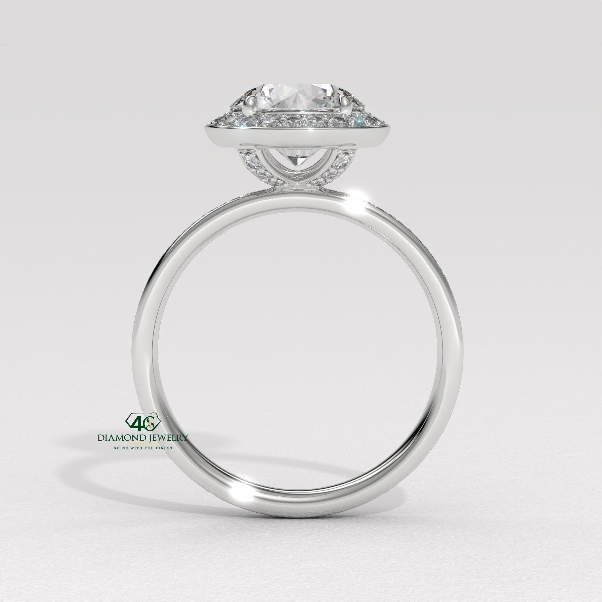 elegant round diamond ring, round diamond prong setting, luxury gold diamond ring, dainty round cut ring