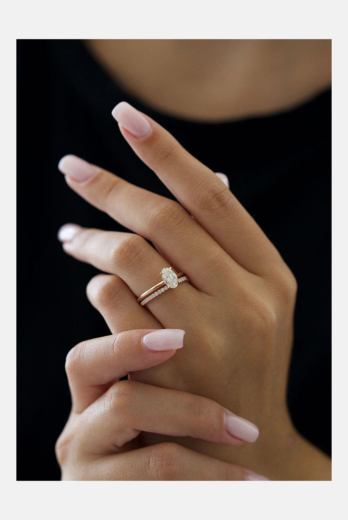split shank moissanite ring