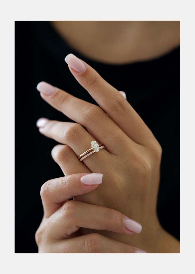 split shank moissanite ring