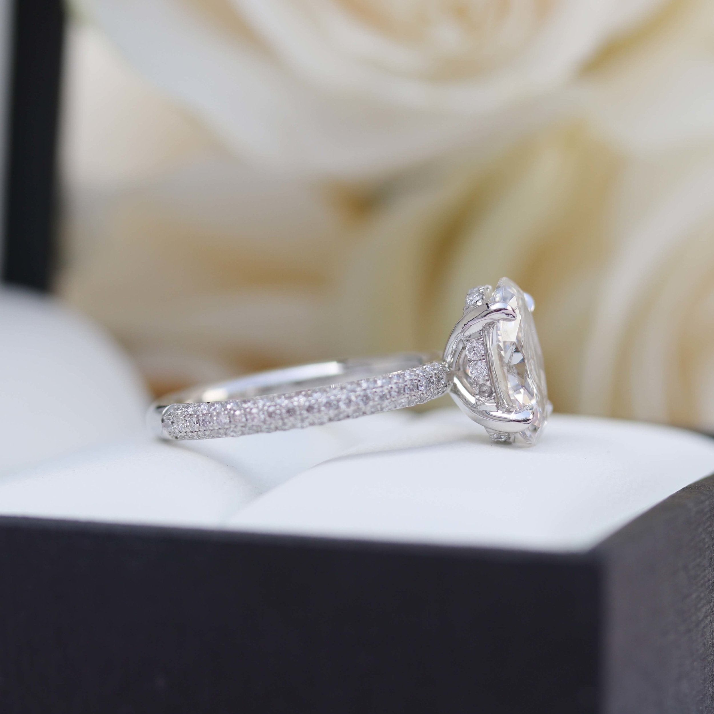 Moissanite diamond leverback hoop earrings online