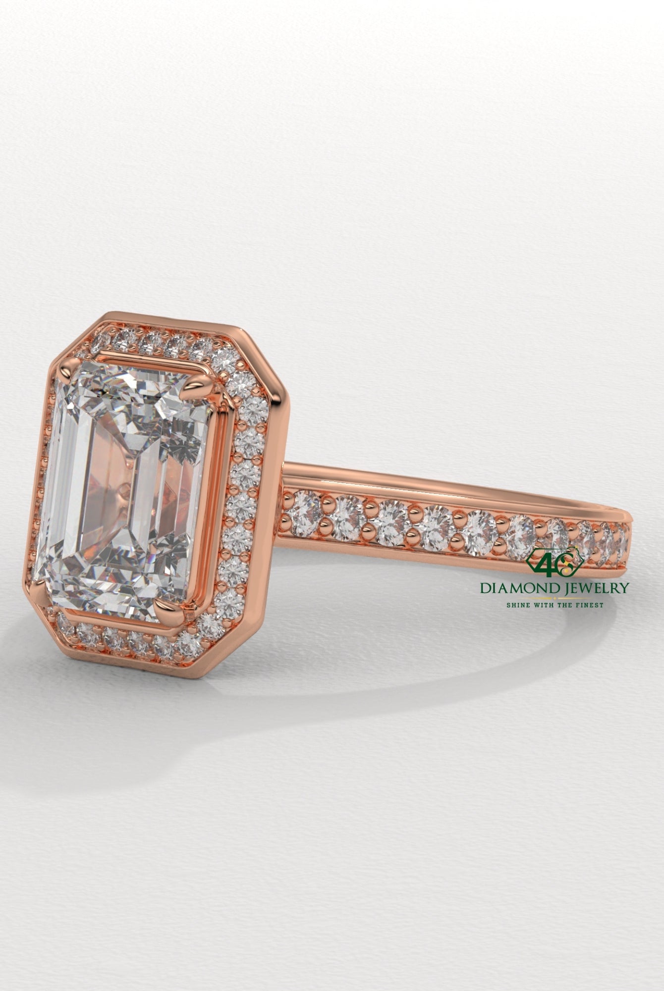 elegant emerald cut ring, dainty emerald diamond ring, emerald shaped diamond ring, yellow gold emerald ring