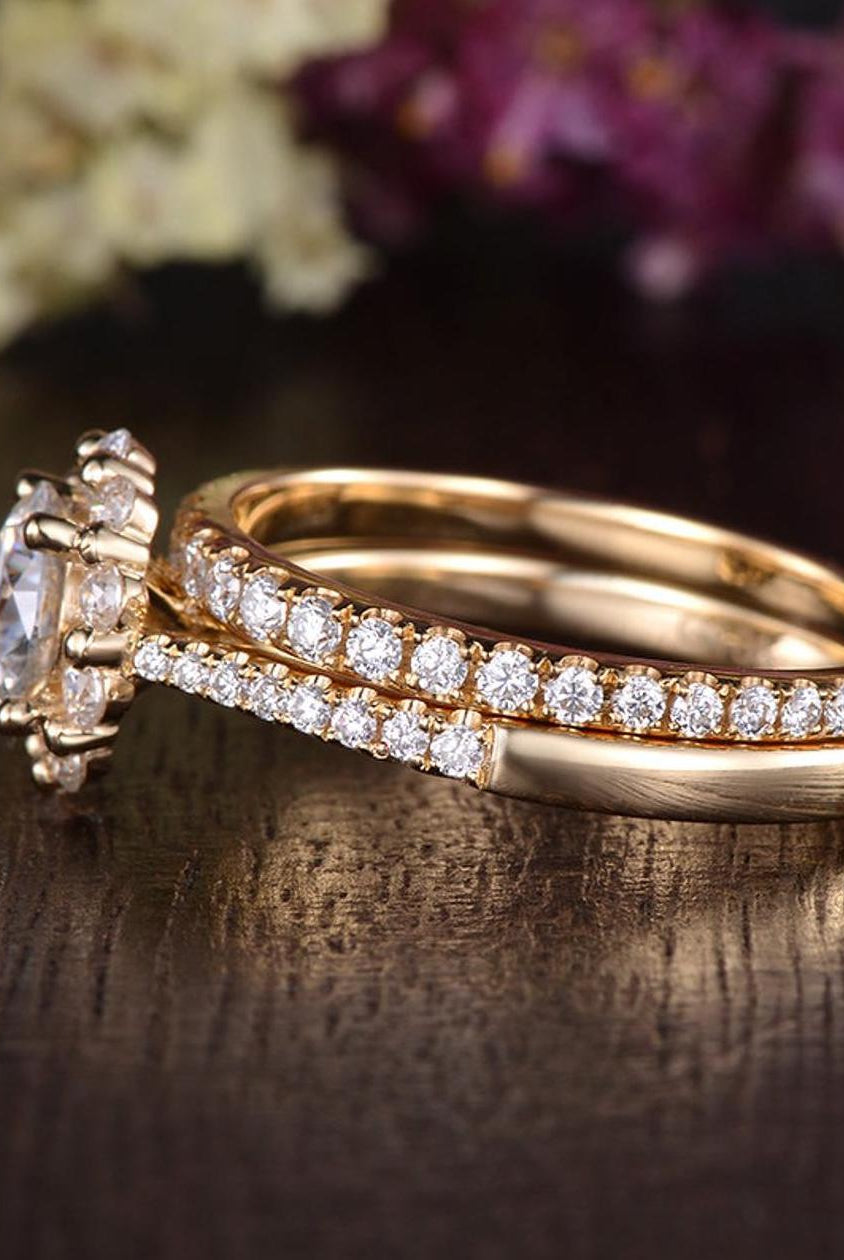round-halo-pave-moissanite-bridal-ring-set