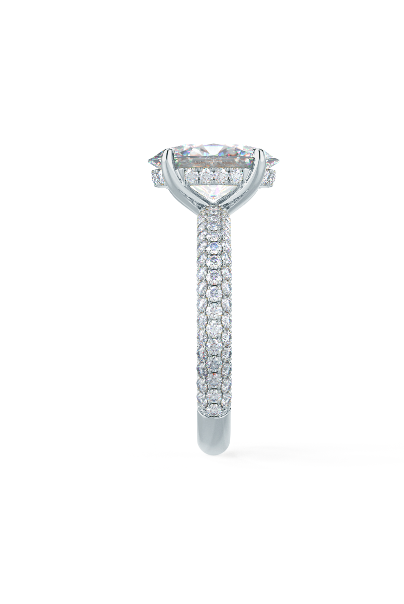 Moissanite diamond cluster hoop earrings online