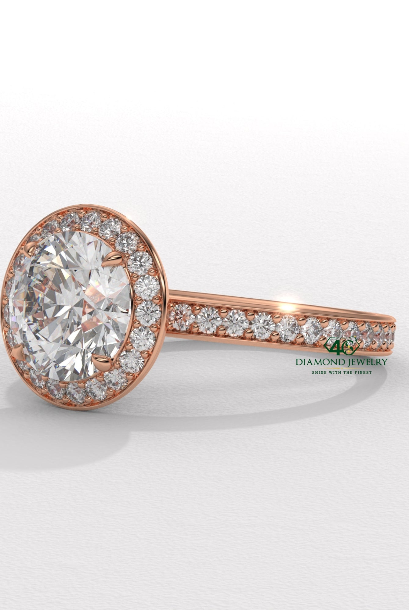 round cut diamond in bezel setting, custom gold engagement ring, handcrafted round diamond ring, fine gold round cut ring, minimalist round diamond ring, gold ring for proposal, round diamond cathedral setting
