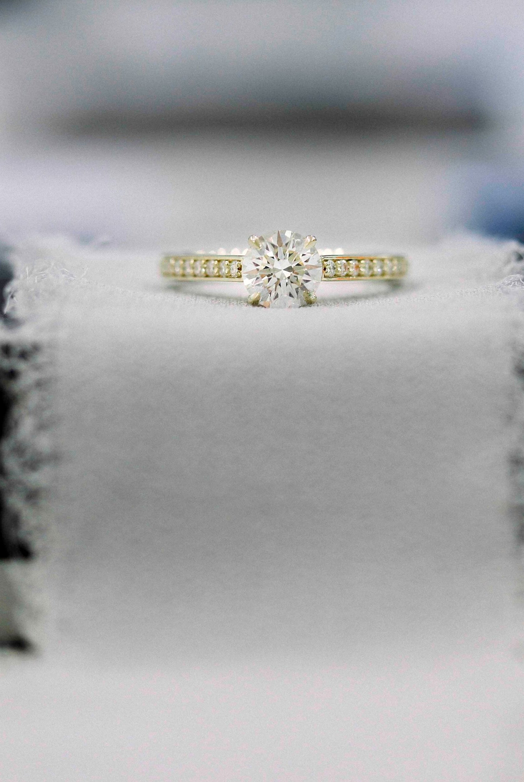 Channel Pave Engagement Ring