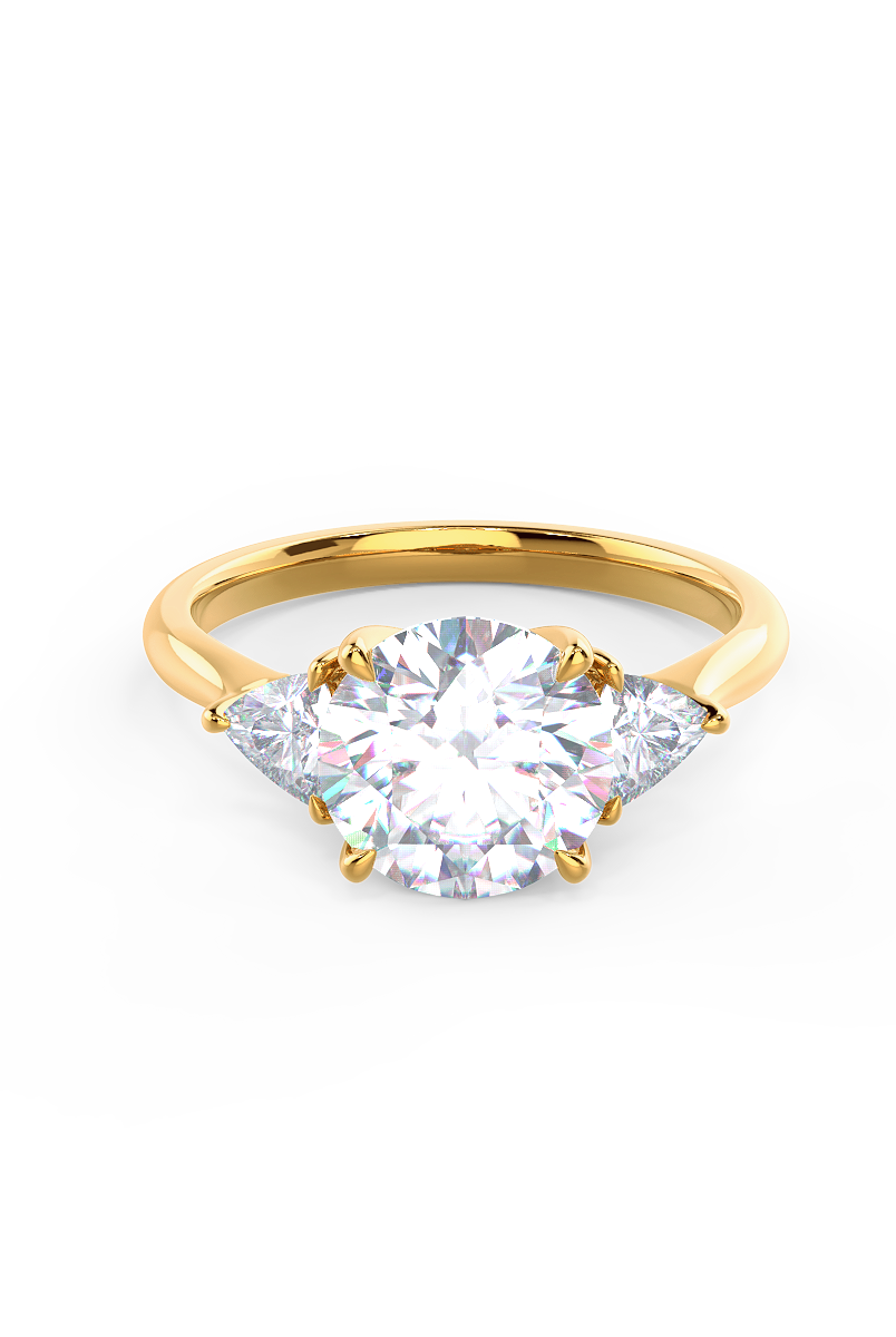 2.0CT Round Three Stone Moissanite Diamond Solitaire Engagement Ring For Women