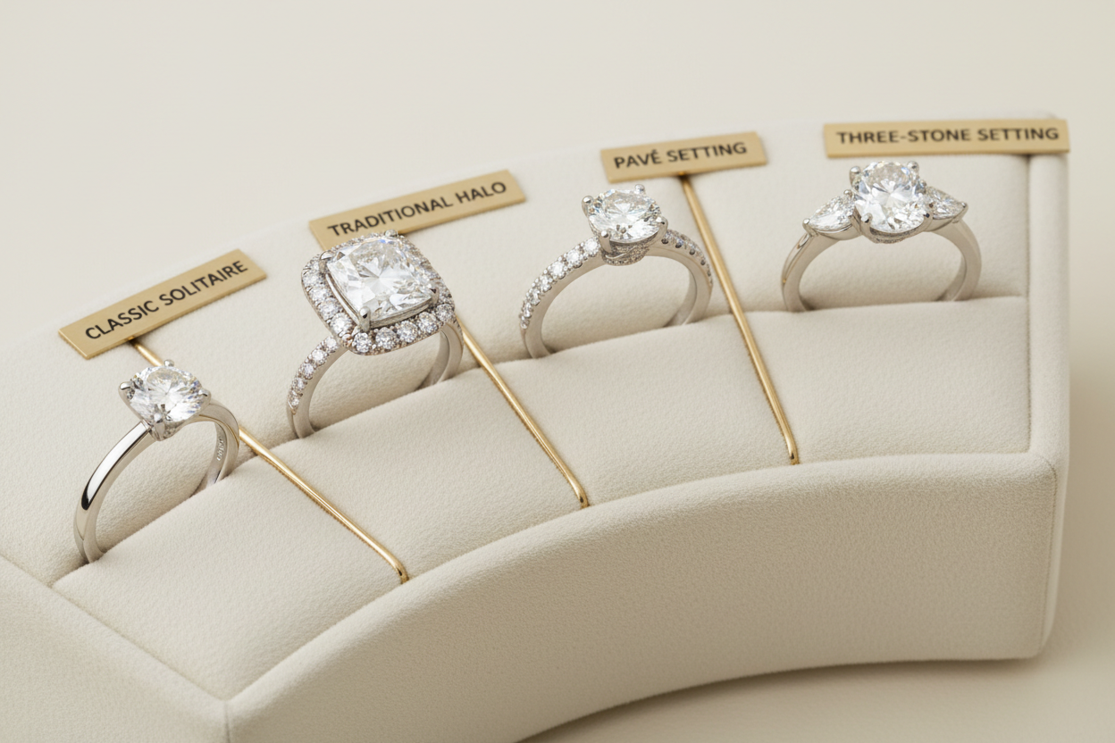 Engagement Ring Settings Explained: From Solitaire to Hidden Halo