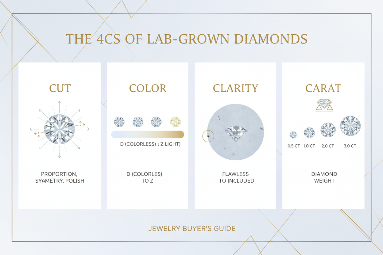 The 4Cs of Lab-Grown Diamonds: A Complete Buyer’s Guide
