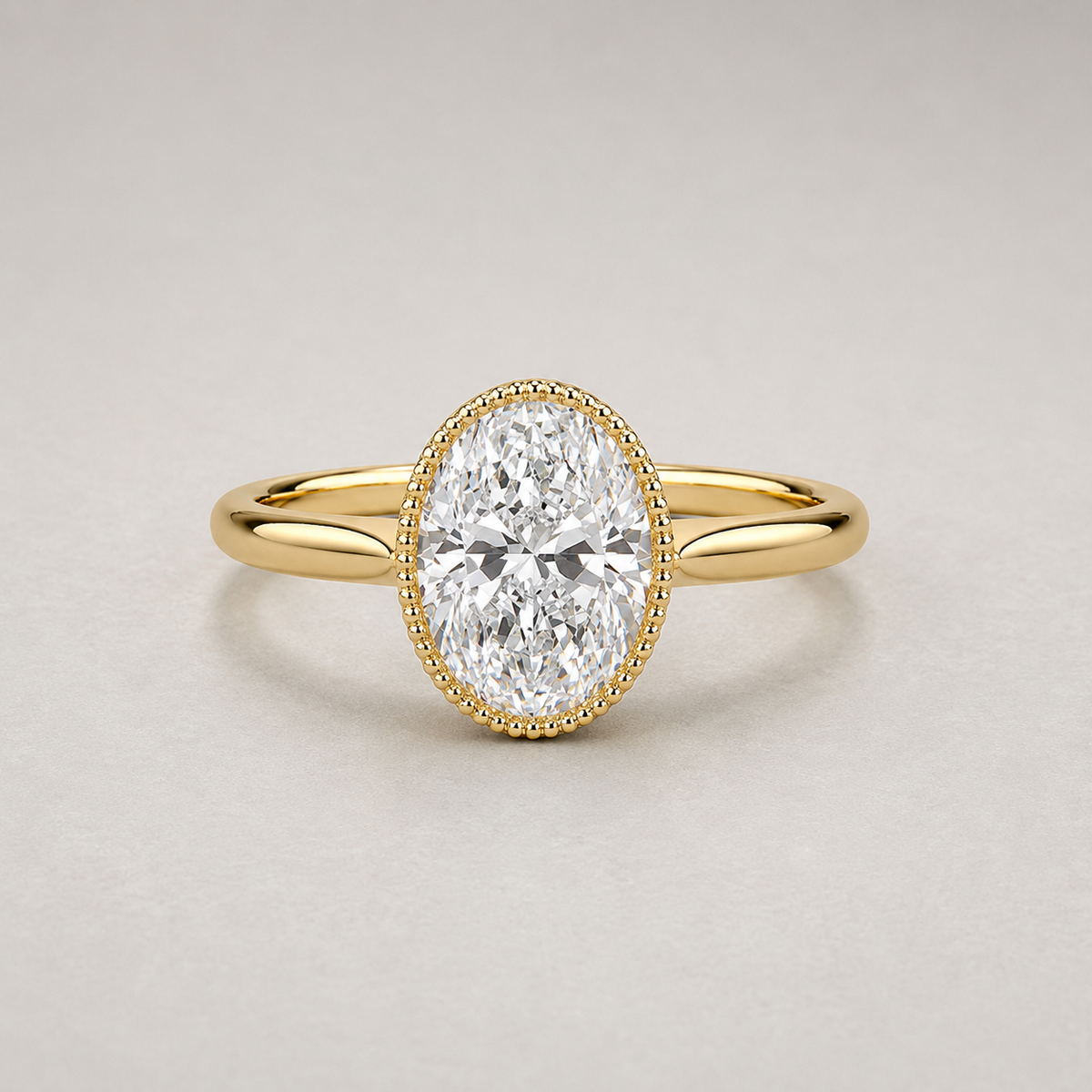 Moissanite Bezel Ring