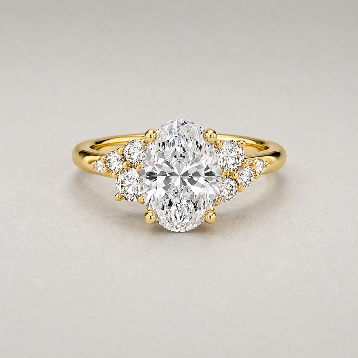 Moissanite Cluster Ring
