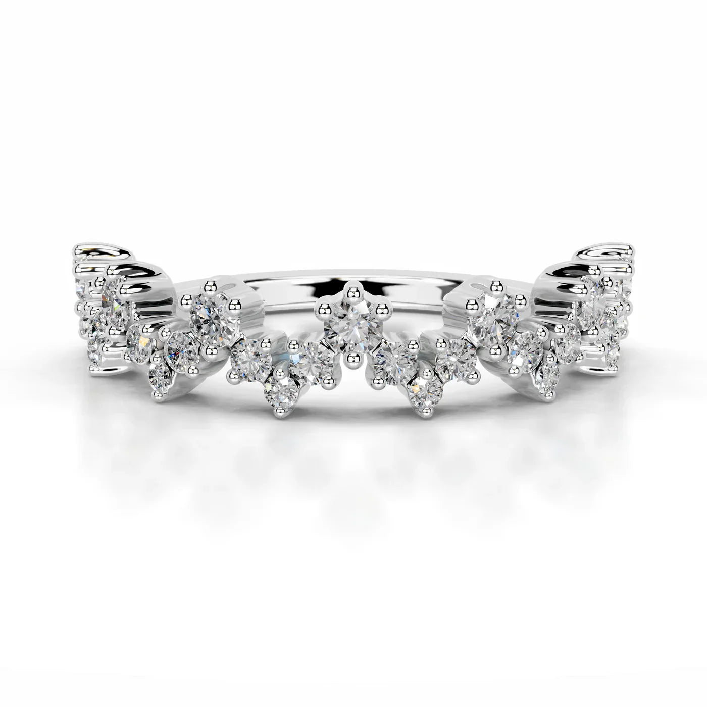 Moissanite Cluster Wedding Ring