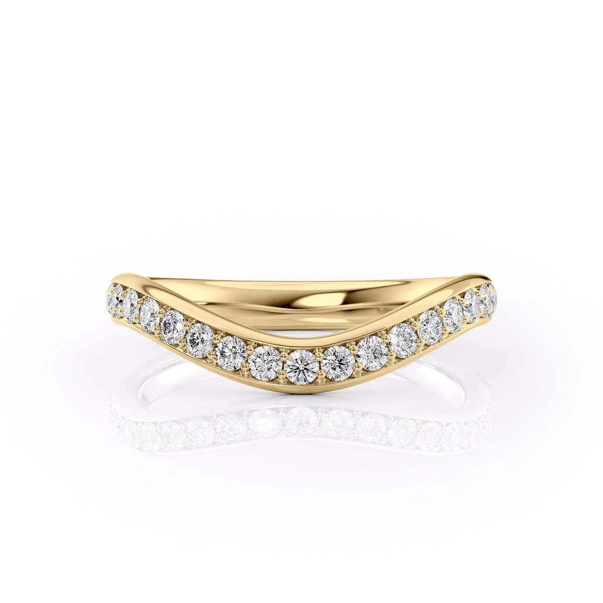 Lab Grown Curved Wedding Ring