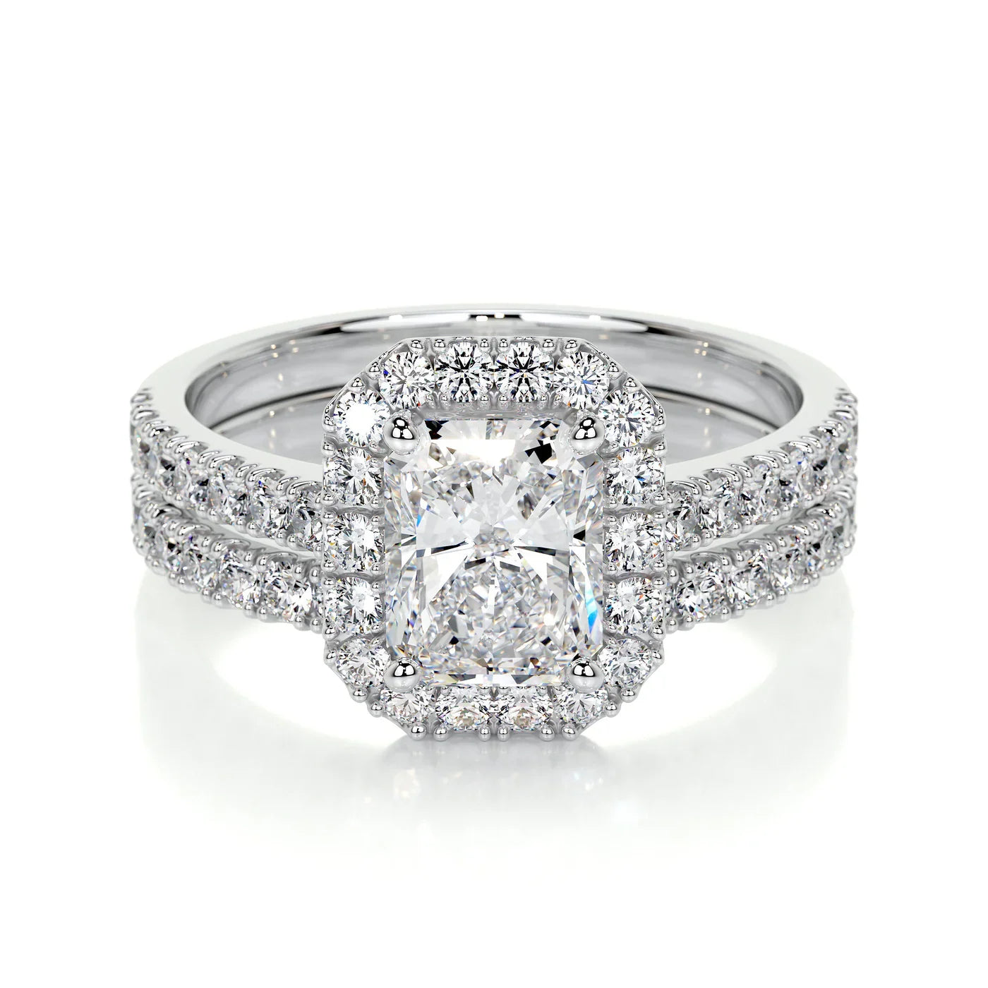 Moissanite Eternity Ring Set